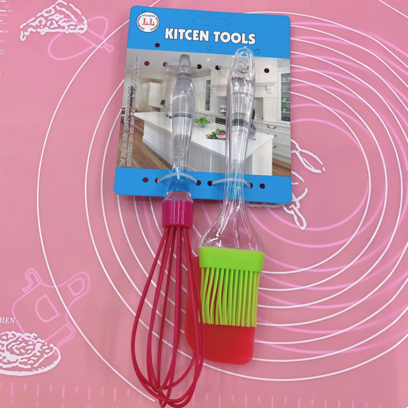 Spatulă și perie din silicon, mixator pentru ouă, set clipsuri pentru alimente — unelte de bucătărie pentru coacere și grătar