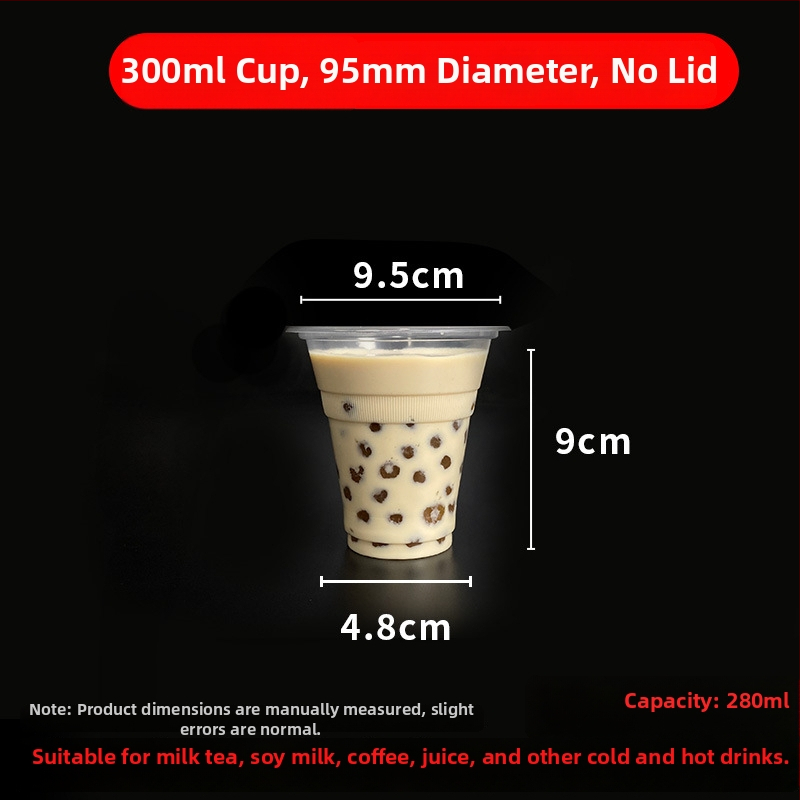Jednorazový pohár na milk tea s viečkom, priehľadný plast, priemer 95 mm, objem 600 ml