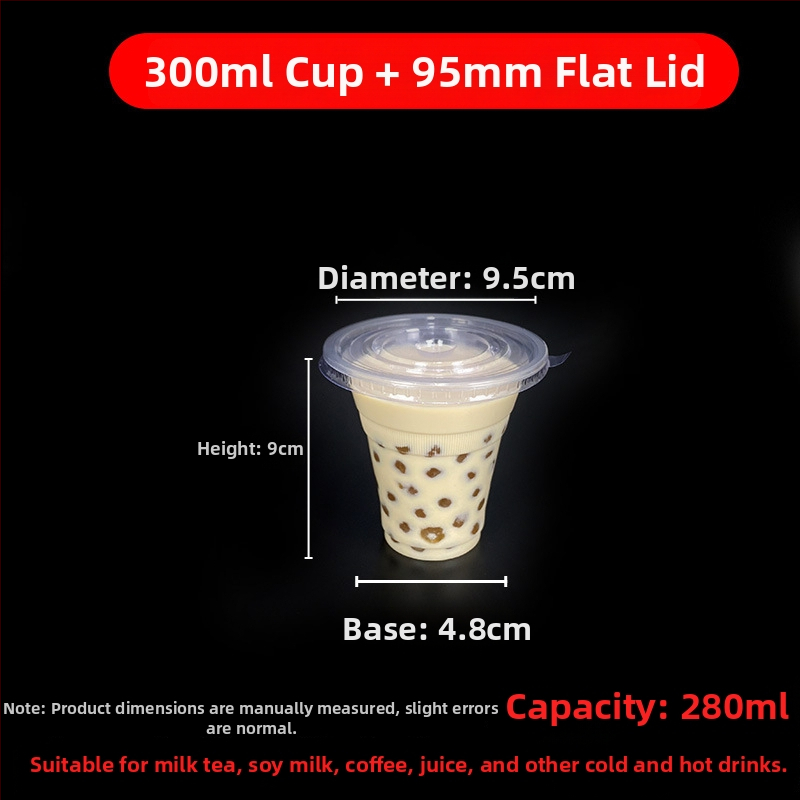 Jednorazový pohár na milk tea s viečkom, priehľadný plast, priemer 95 mm, objem 600 ml
