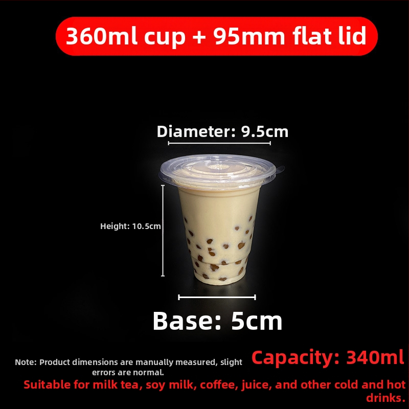 Jednorazový pohár na milk tea s viečkom, priehľadný plast, priemer 95 mm, objem 600 ml