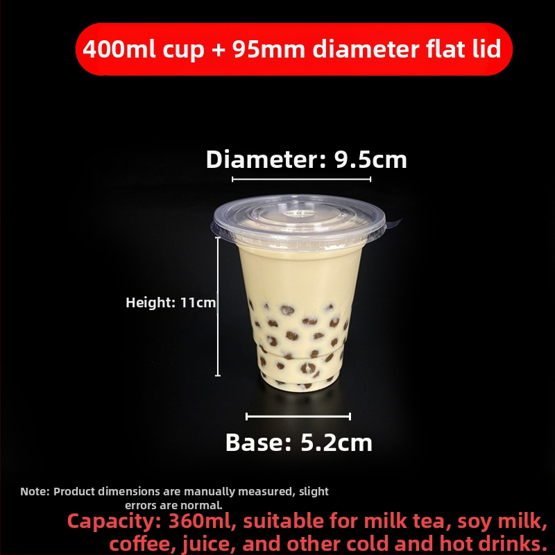 Jednorazový pohár na milk tea s viečkom, priehľadný plast, priemer 95 mm, objem 600 ml