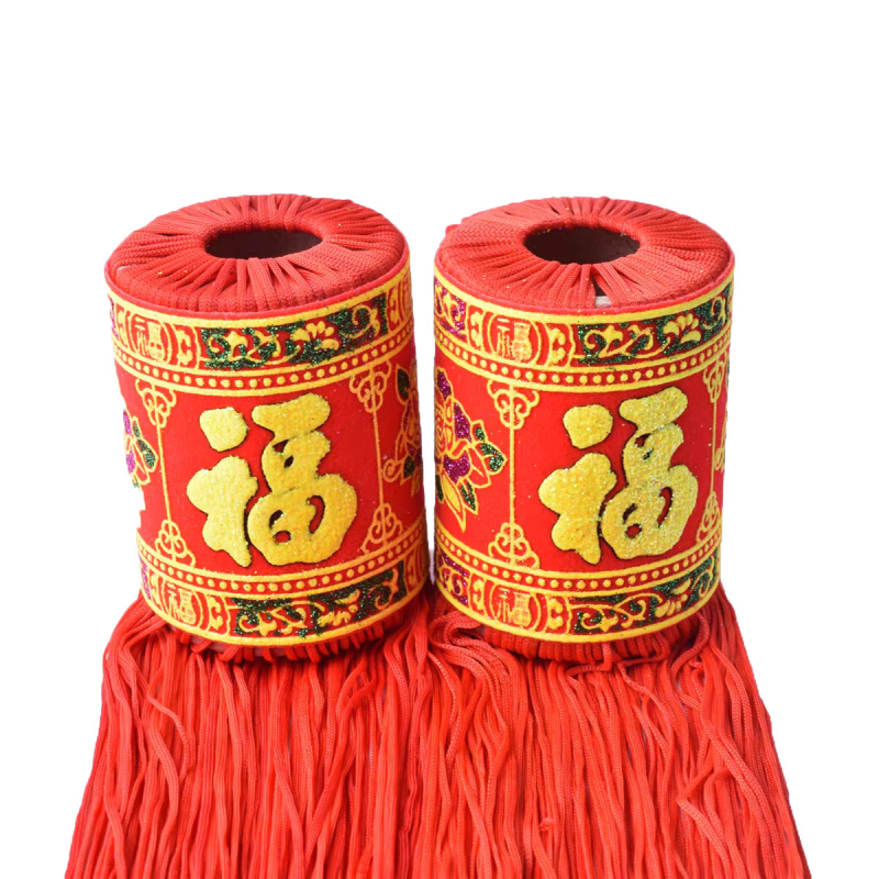 Pandantiv roșu cu ciucuri nod chinezesc lucrat manual accesoriu decorativ festiv