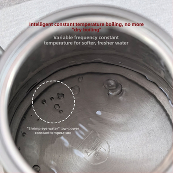 Elektrický čajník s konštantnou teplotou, displej teploty v reálnom čase, 0,8 l kapacita, telo z nerezovej ocele + ABS, automatické vypnutie, základňa 360°