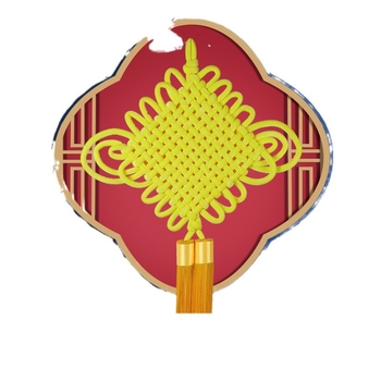 Pandantiv colorat cu nod chinezesc, țesut manual din velur, decor pentru Festivalul de Primăvară și Anul Nou Chinezesc