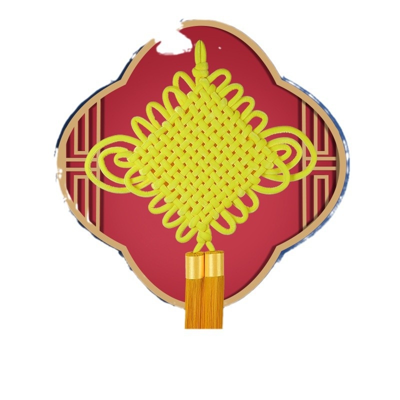 Pandantiv colorat cu nod chinezesc, țesut manual din velur, decor pentru Festivalul de Primăvară și Anul Nou Chinezesc