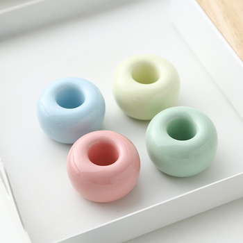 Suport ceramic pentru periuțe de dinți pentru cuplu - design colorat, modern, minimalist