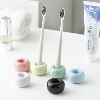 Suport ceramic pentru periuțe de dinți pentru cuplu - design colorat, modern, minimalist