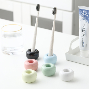 Suport ceramic pentru periuțe de dinți pentru cuplu - design colorat, modern, minimalist