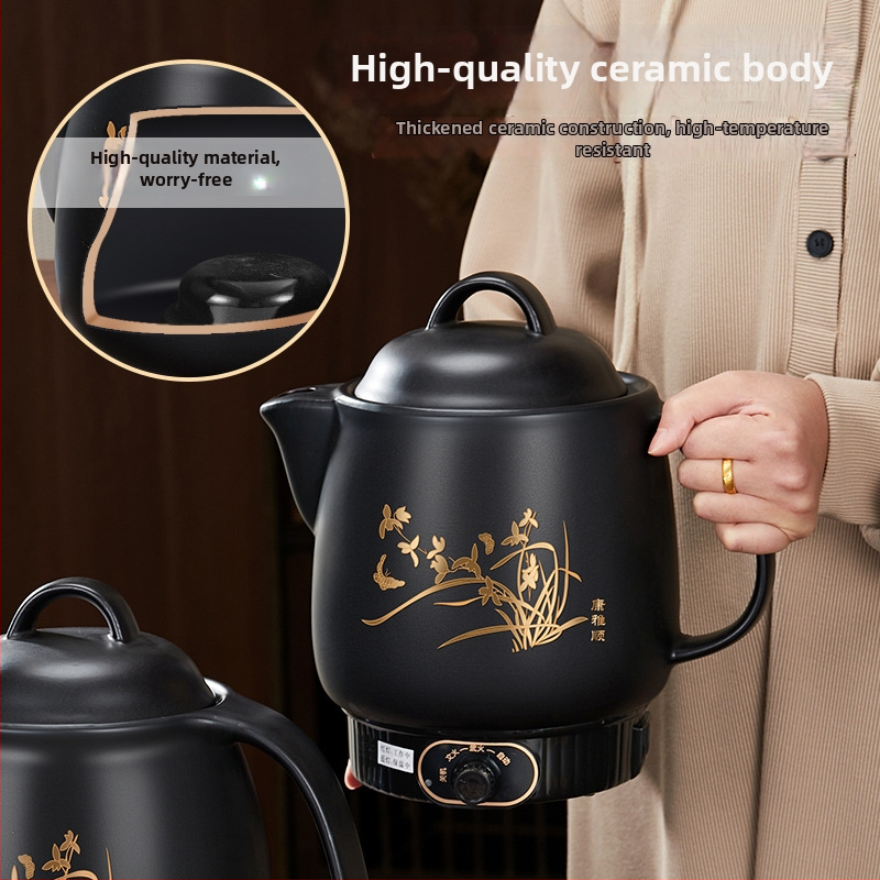 Kangyashun oală ceramică pentru decoct în medicina tradițională chineză, complet automată, oală electrică de fierbere