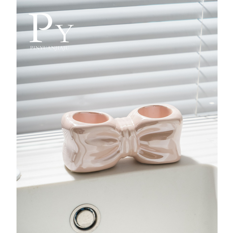 Suport ceramic pentru periuțe de dinți cu design cu fluture, spațiu pentru pastă și depozitare pentru periuțe electrice, dulap de baie luxos