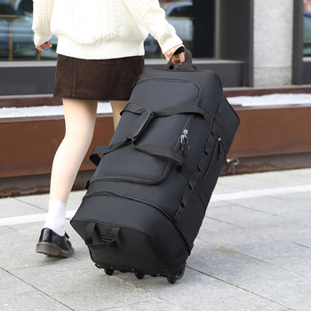 Torba za putovanje od Oxford materijala s kotačićima, unisex torba za rame/crossbody, sklopiva višenamjenska torba za prtljagu