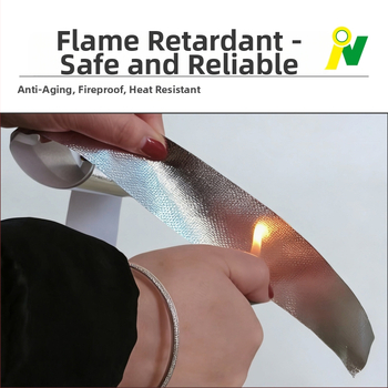 Bandă din țesătură de sticlă cu folie de aluminiu, ignifugă, rezistentă la temperaturi înalte, anti-îmbătrânire, pentru înfășurare și etanșare conducte