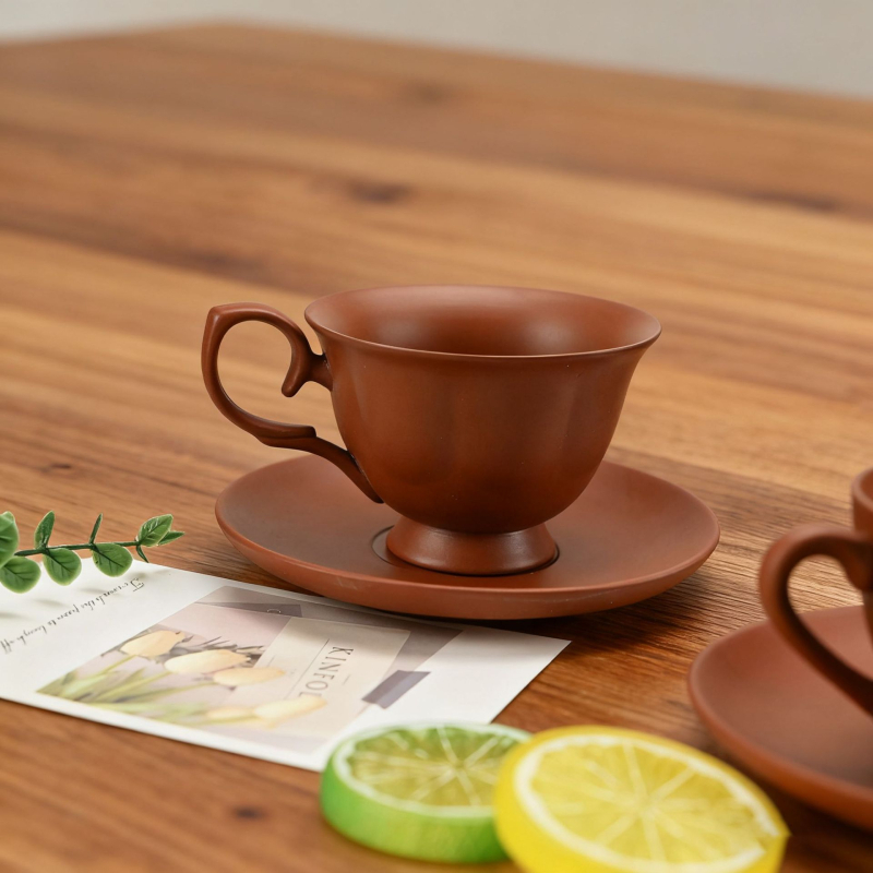 Set de cești de cafea din ceramică, stil modern minimalist, pentru uz casnic, cu farfurioare, stil vintage rustic