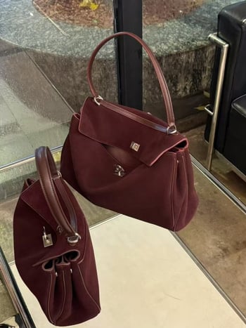 Rodeo Tote torba od prave kože s mat završnim slojem, zaključavanje, velika zapremina, ženska torba preko ramena u Kelly stilu, 25. model