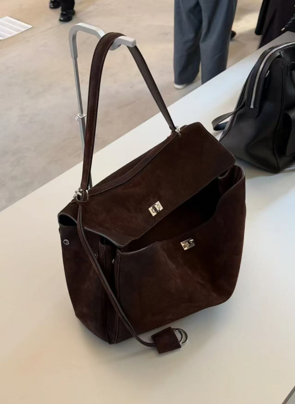 Rodeo Tote torba od prave kože s mat završnim slojem, zaključavanje, velika zapremina, ženska torba preko ramena u Kelly stilu, 25. model