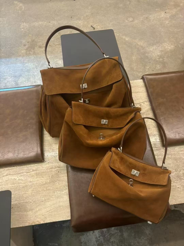Rodeo Tote torba od prave kože s mat završnim slojem, zaključavanje, velika zapremina, ženska torba preko ramena u Kelly stilu, 25. model