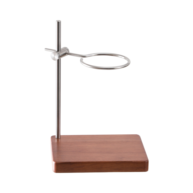 Set de suport pentru cafea pour-over din lemn masiv, cu filtru V60, cană din sticlă și accesorii din oțel inoxidabil