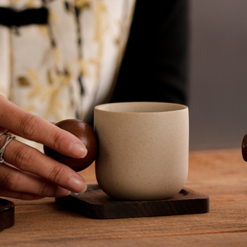 Ceașcă espresso în stil japonez din lut, bol ceramic lucrat manual, ceașcă de cafea din ceramică pentru uz casnic