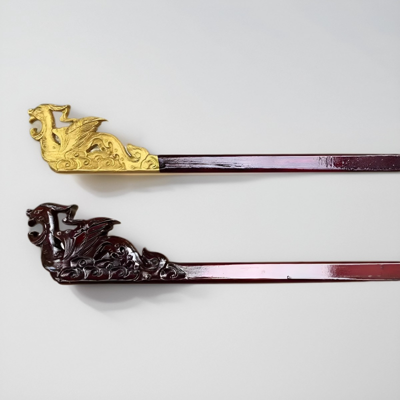 Pole de lanternă din lemn masiv, recuzită de dans pentru templu