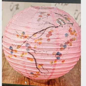 Lampă rotundă din hârtie, 30 cm, pentru decor, în stil antic – Mid-Autumn Festival și Ziua Națională