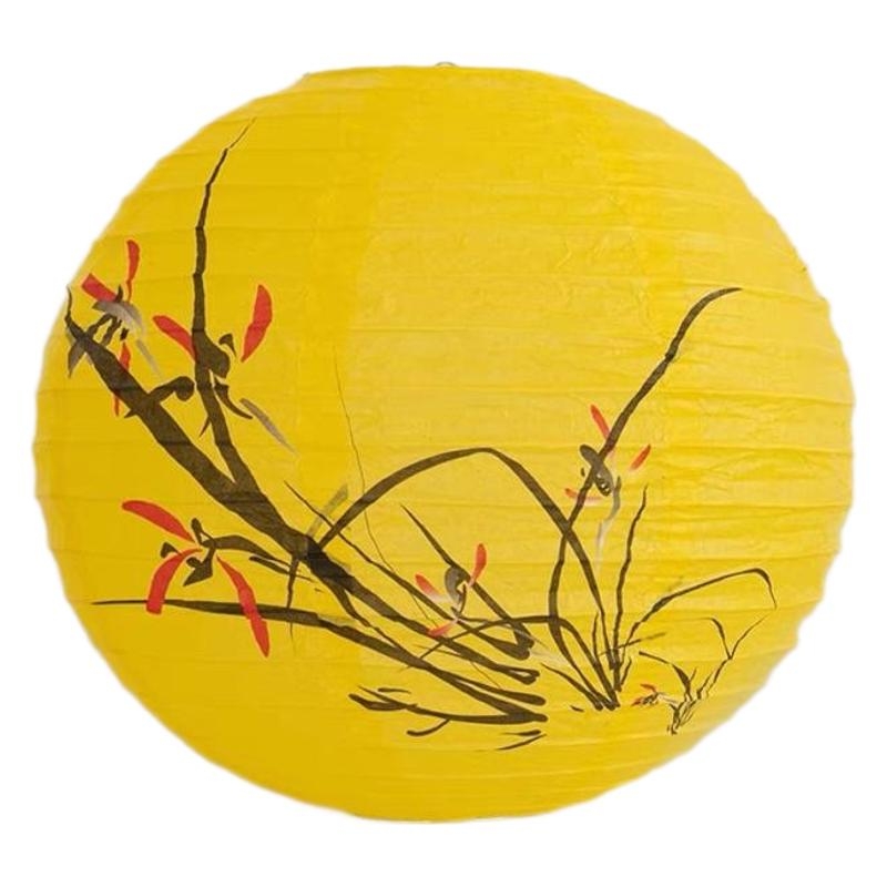 Lampă rotundă din hârtie, 30 cm, pentru decor, în stil antic – Mid-Autumn Festival și Ziua Națională