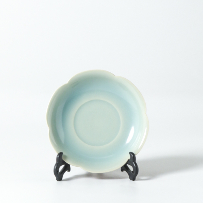 Prima iubire – gaiwan pentru ceai, roz deschis, lucrat manual, glazură colorată la temperatură înaltă cu fisuri de gheață, 120 ml