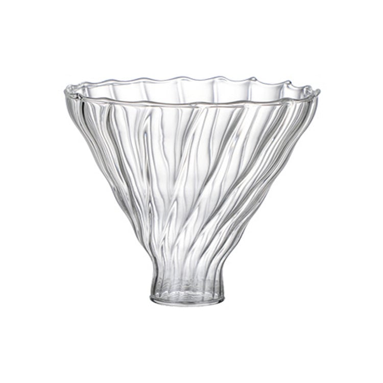 Set de cafea cu vas din sticlă borosilicat rezistent la temperaturi și filtru V60 din sticlă