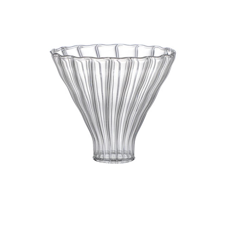 Set de cafea cu vas din sticlă borosilicat rezistent la temperaturi și filtru V60 din sticlă