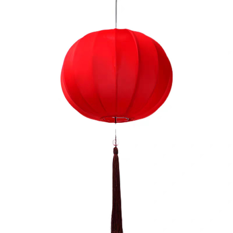 Faruri rotunde de Anul Nou, lămpi textile în stil chinezesc nou, felinare decorative pictate manual pentru restaurante, ceainării, holuri și camere de studiu