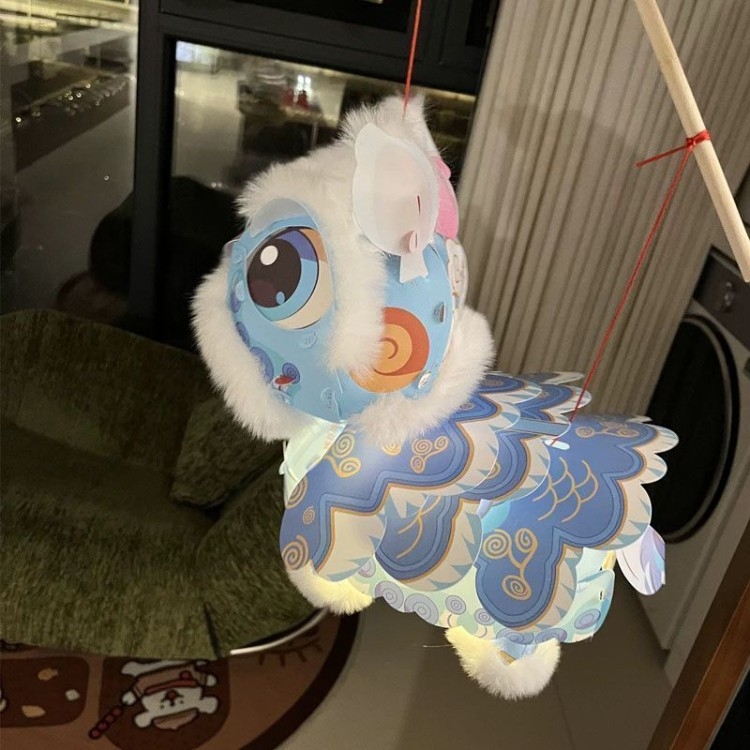 2026 model nou lampion pentru dansul leului, kit DIY materiale, festival tradițional de felinare pentru Anul Nou, lanternă PP portabilă iluminată pentru copii