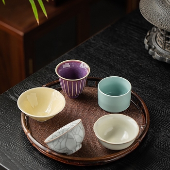 Set de ceai din porțelan cu cinci cuptoruri faimoase, cutie cadou, ceașcă de maestru, design cultural creativ