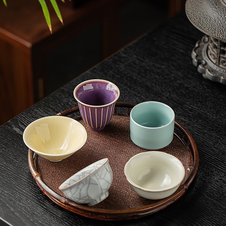 Set de ceai din porțelan cu cinci cuptoruri faimoase, cutie cadou, ceașcă de maestru, design cultural creativ