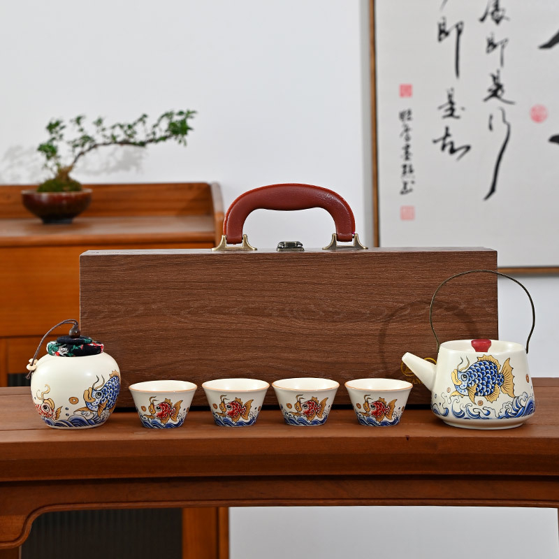 Set de ceai ceramic – set complet, cutie cadou de înaltă calitate, cadou de afaceri și suvenir