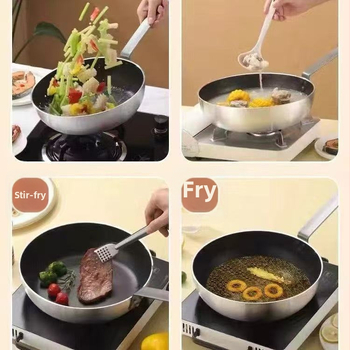 Tigaie adâncită și îngroșată, antiaderentă, pentru uz comercial, compatibilă cu plitele cu inducție și aragazuri, tigaie pentru fripturi în restaurante