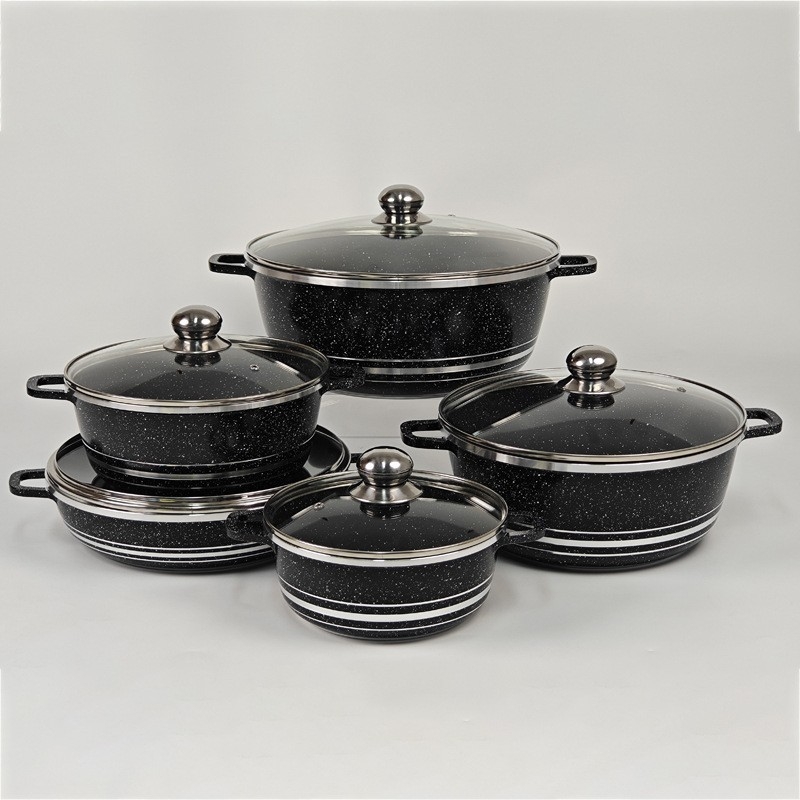 Set de oale din aluminiu turnat cu strat antiaderent – oale pentru supă, set de 6/10/12 piese