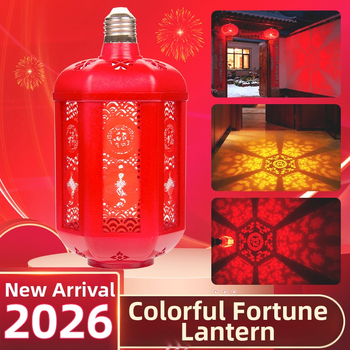 Felinar cu simbol de noroc și iluminare automată pentru uz casnic, iluminare decorativă de Anul Nou Chinezesc, felinar cu priză