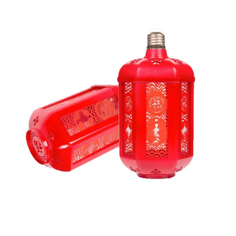 Felinar cu simbol de noroc și iluminare automată pentru uz casnic, iluminare decorativă de Anul Nou Chinezesc, felinar cu priză