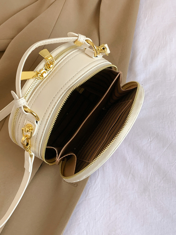 Ženska torba s izvezenim uzorkom u Guofeng stilu, okrugla mala torba za nošenje preko ramena ili crossbody
