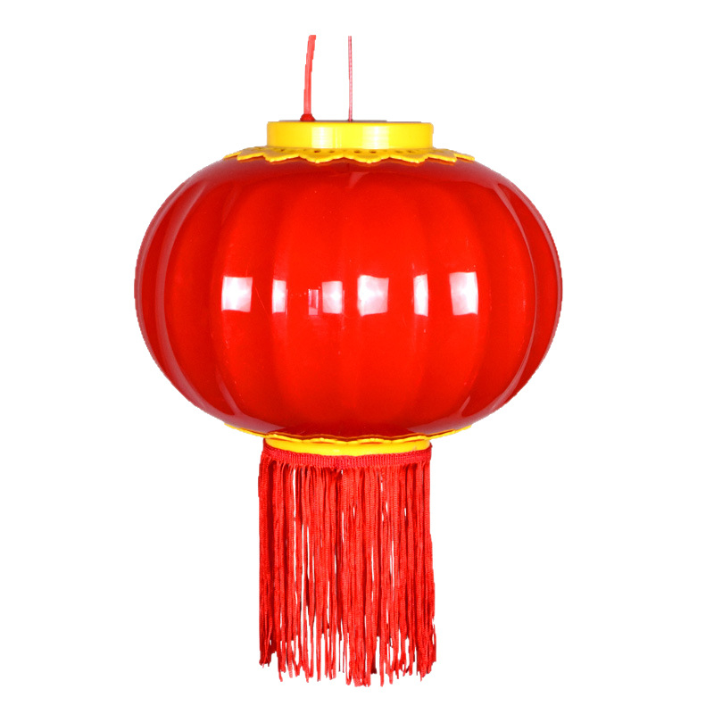 Felinar acrilic LED roșu pe șir, decor exterior din plastic impermeabil, iluminat decorativ pentru nunți, noul cămin și Anul Nou