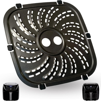 Set de accesorii din silicon pentru friteuza cu aer: tavă de prăjit 6QT și suport 8QT, compatibil cu PowerXL Vortex Pro