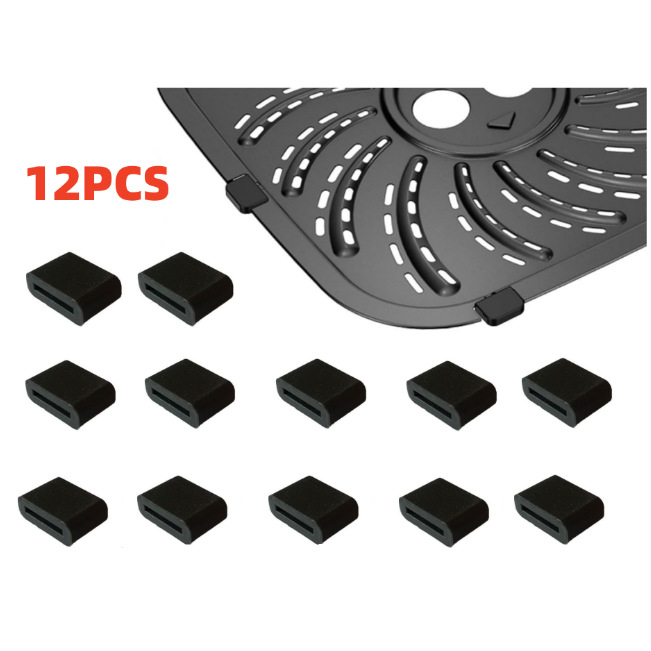 Set de accesorii din silicon pentru friteuza cu aer: tavă de prăjit 6QT și suport 8QT, compatibil cu PowerXL Vortex Pro