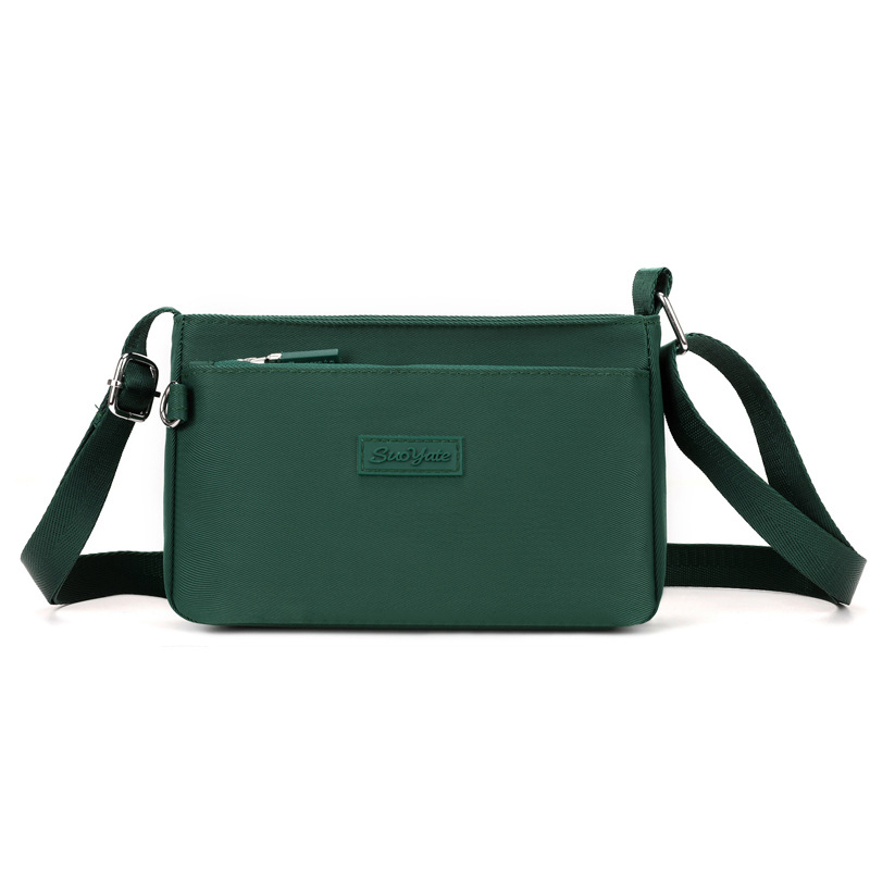 Ελαφριά αδιάβροχη τσάντα από νάιλον, κομψή crossbody για καθημερινή χρήση, γυναικεία τσάντα ώμου με θήκη για κινητό