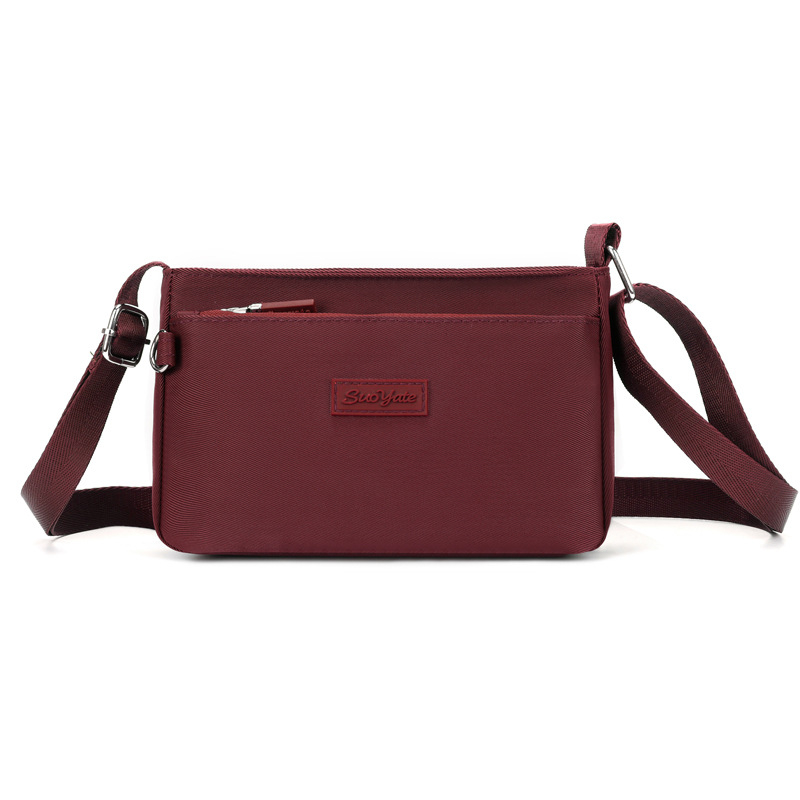 Ελαφριά αδιάβροχη τσάντα από νάιλον, κομψή crossbody για καθημερινή χρήση, γυναικεία τσάντα ώμου με θήκη για κινητό
