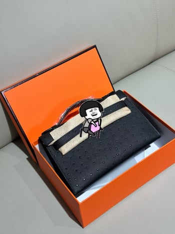 Ženska torbica od prave kože s uzorkom nojeve kože, prva generacija, 2024, torba za ruku/ramu/crossbody, elegantna i profinjena