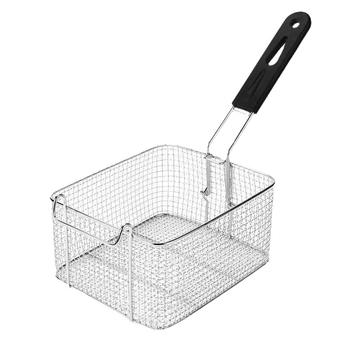 Coș de prăjit din oțel inoxidabil 304, cu orificii pătrate drepte, spațiere 4 mm, filtru de ulei