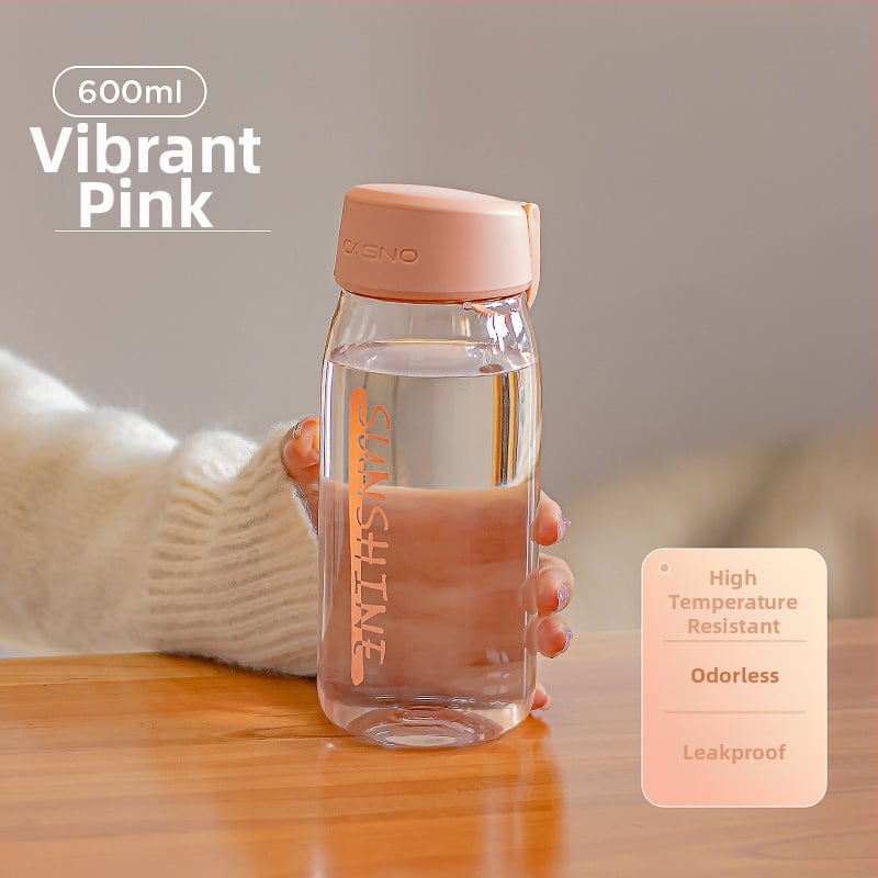Pohár na vodu pre dievčatá, nový štýl, kompaktný a prenosný, plast odolný vysokým teplotám, potravinárska kvalita.