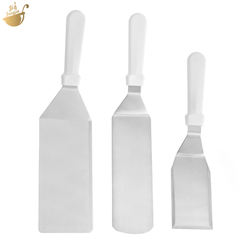 Set spatule BBQ din oțel inoxidabil pentru teppanyaki, clătite și friptură prăjită