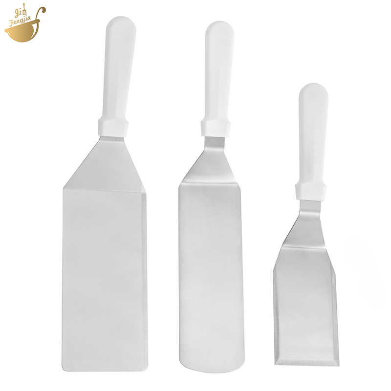 Set spatule BBQ din oțel inoxidabil pentru teppanyaki, clătite și friptură prăjită