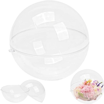 Bile ornamentale transparente mari pentru Crăciun, din plastic acrilic goale, dimensiuni 20, 25, 30 și 40 cm