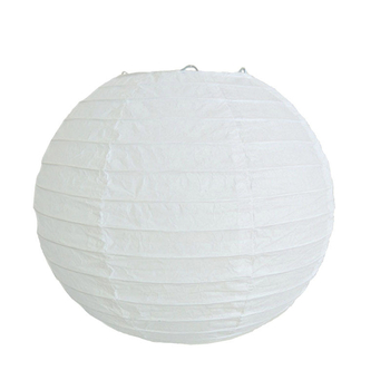 Felinar din hârtie albă, culoare uniformă, decorative pentru nunți și evenimente, formă rotundă, diametru 10-30 cm